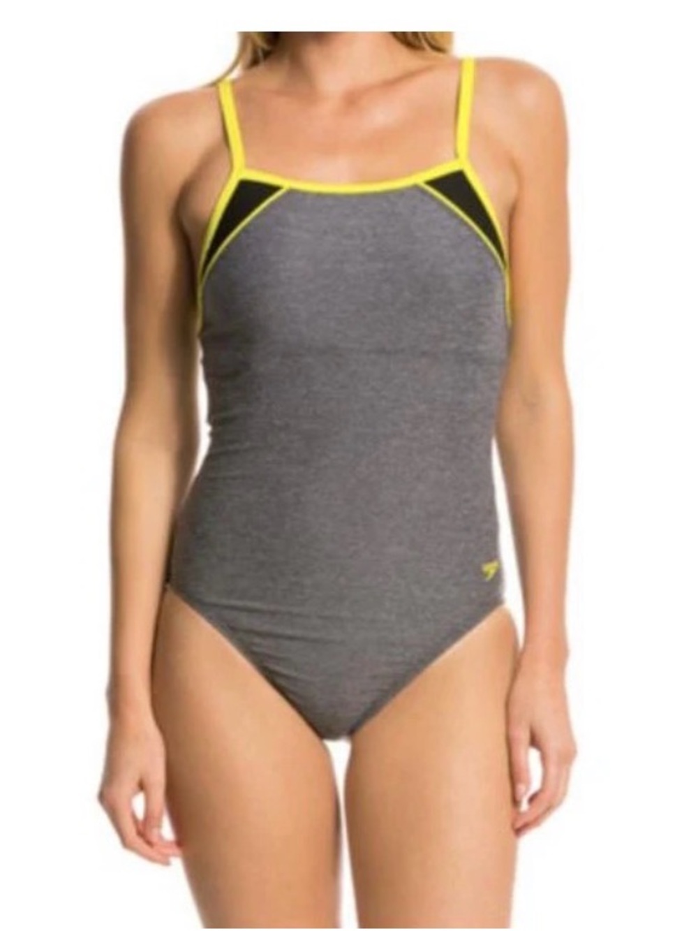 Speedo Heathered Clip Back One Piece Size 8
